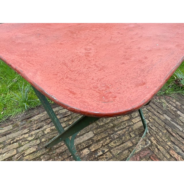 Metal Vintage French Bistro Garden Table, 1930s For Sale - Image 7 of 18