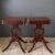 Set of Mersman Harp and Lyre Mahogany SideTables With Brass Feet and Drawers For Sale - Image 10 of 17
