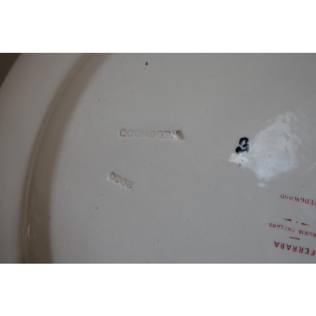 Vintage Wedgwood Red Pink Transferware Chop Plate Cake Display ...