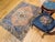 Turkish Vintage Turkish Oushak Area Rug, Hand-Knotted Wool, Blue & Tan, 4' x 6' For Sale - Image 3 of 15