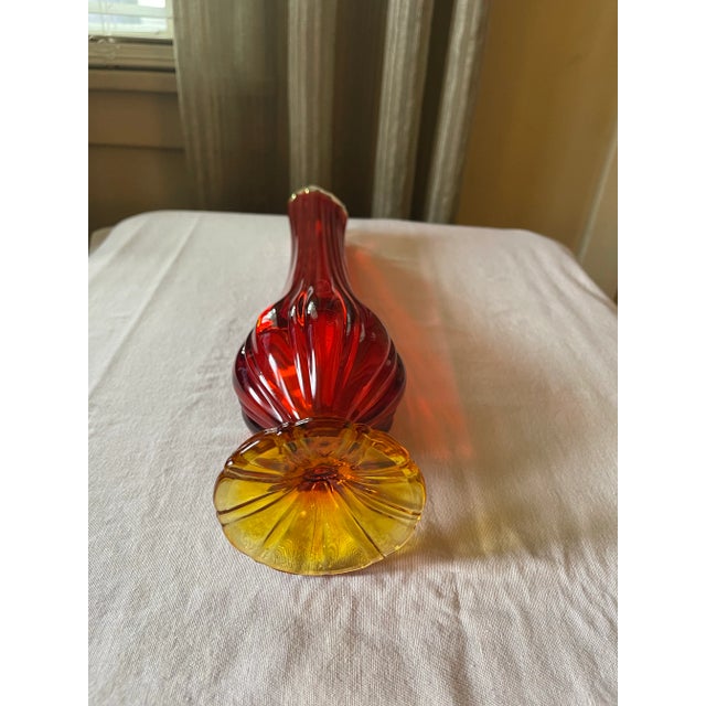 20th C. LE Smith Mid-Century Modern Swung Vase For Sale - Image 4 of 6