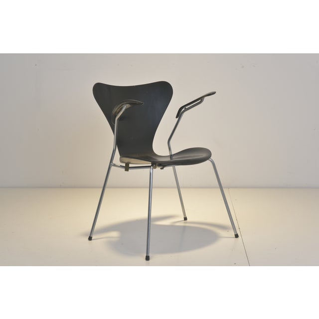 Armchair 3207 Arne Jacobsen for Fritz Hansen, Denmark, 1955 For Sale - Image 3 of 10