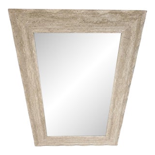 Post Modern Travertine Wall Mirror For Sale