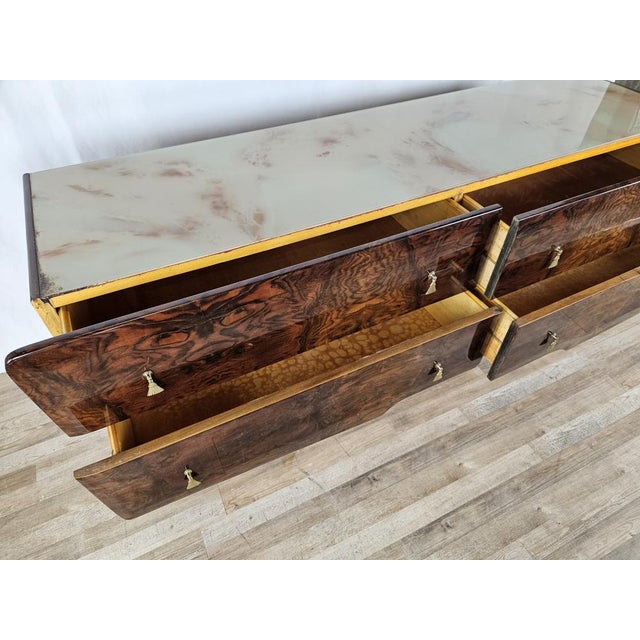 Mid-Century Chest of Drawers with Marbled Glass, Italy, 1950s For Sale - Image 12 of 18