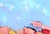 A modern abstract pastoral landscape An elegant, abstract oil painting of birds, sheep and angels in nature executed in a...