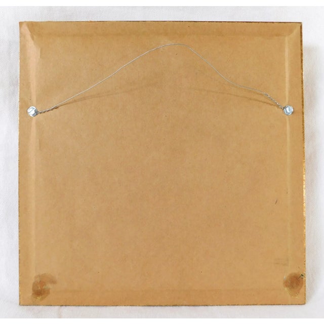 Gold Edna Hibel Hand Painted Miniature Collector Plate Ornate Gold Framed Picture Wall Art For Sale - Image 8 of 9