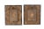 Pair of engraved wood pictures showing eagle hunting scenes. The first one represents a rifle-armed hunter observing an...