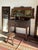 Antique Mirror in Brown Oak with Beveled Glass and Keyhole Escutcheon, 1980s For Sale - Image 12 of 16