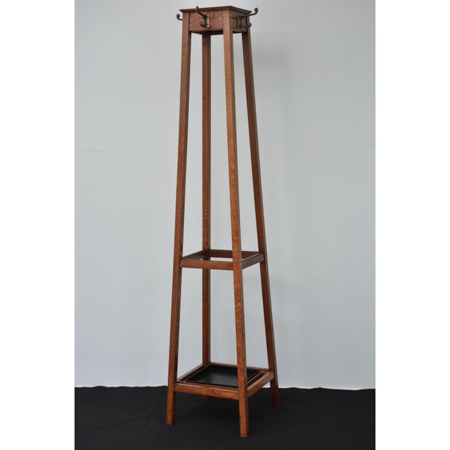 English Arts and Crafts Oak Coat Stand from Astrola, 1930s For Sale - Image 17 of 18