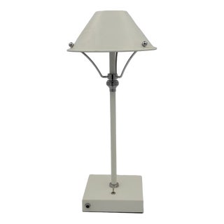 Rechargeable Steel Lamp in White by Borges For Sale