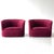 Ruby Red 1980s Cartouche Chairs by Ward Bennett for Brickell Associates in Mohair For Sale - Image 8 of 11