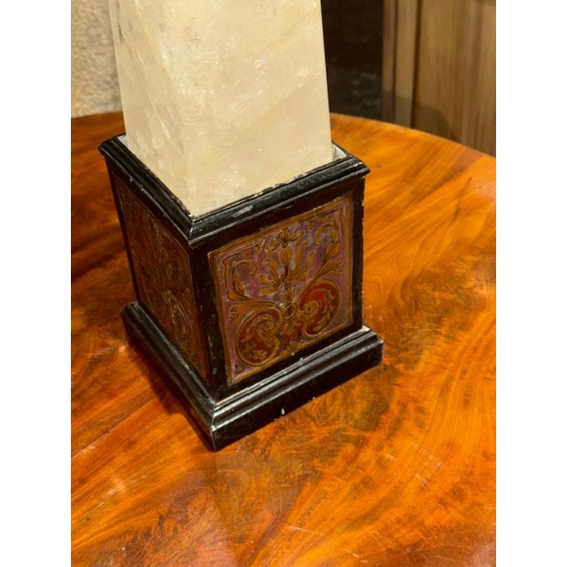 Large 19th C. French Rock Crystal and Boulle Obelisk For Sale In Dallas - Image 6 of 6