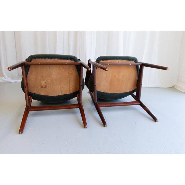 Set of Danish Modern Rosewood Armchairs Model 62a by Arne Vodder for Sibast, 1960s. Set of 2 For Sale - Image 18 of 18