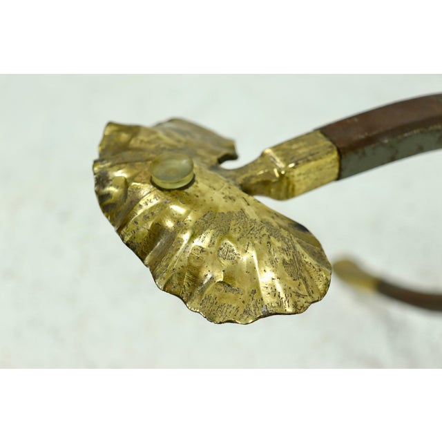 Gold Coffee Table in Brass and Forged Iron by Manfred Bredohl, 1970s For Sale - Image 8 of 10