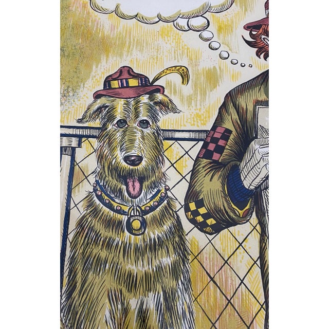 George Cronias (1925-2004) "Track Pals" Original Color Lithograph C.1960 For Sale - Image 4 of 13