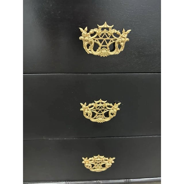 Mid 20th Century Rare Chinoiserie Pagoda Style Walnut Dresser For Sale - Image 9 of 12