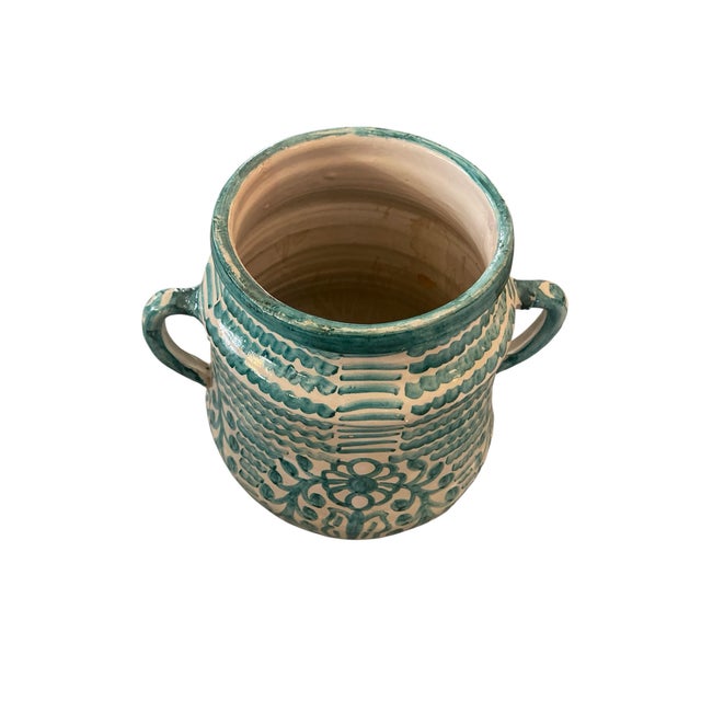 2020s Hand-Painted Fes Pottery Urn - 21" For Sale - Image 5 of 10