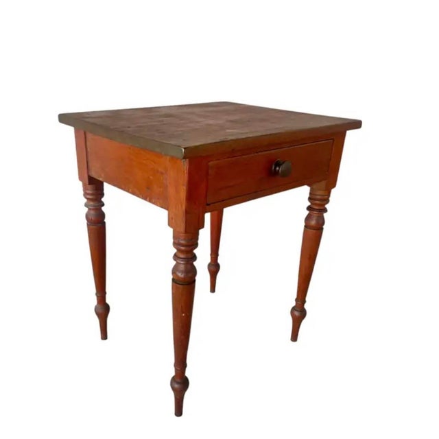 American Sheraton Cherry Side Table, Antique American Design For Sale - Image 3 of 7
