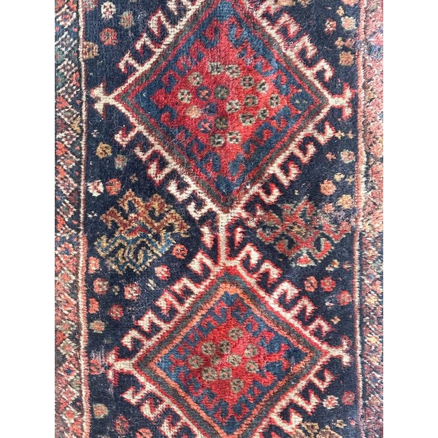 Small Antique Qashqai Fragment Rug, 1890s For Sale - Image 12 of 18