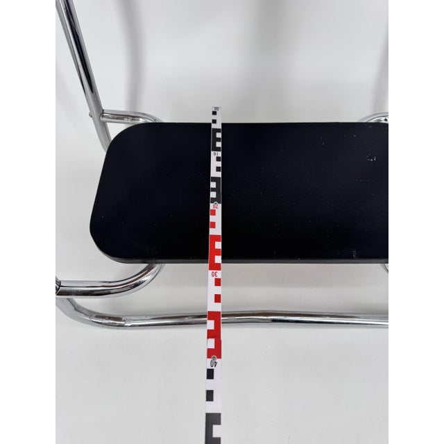 Bauhaus Side Table in Chrome and Wood, 1930s For Sale - Image 17 of 18