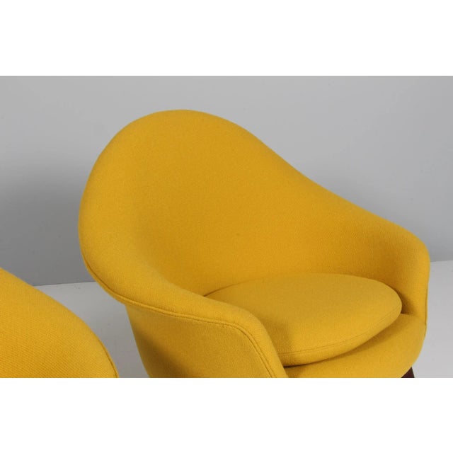 Set of Lounge Chairs in Yellow Model 187 attributed to Hans Olsen for Hallingdal from Kvadrat, 1950s For Sale - Image 6 of 8