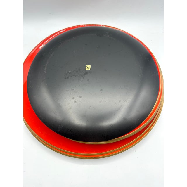 Vintage CTO Japan Melamine Flower Power Plates and Serving Platters, Set of 10 For Sale - Image 15 of 17