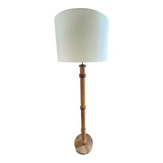 Vintage Danish Light Wood Floor Lamp For Sale