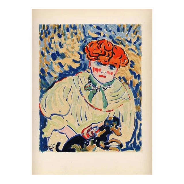 1958 Vlaminck Lithograph 10 Women With Dog For Sale