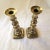 French Country Pair of 1900s Small Brass English Candlesticks For Sale - Image 3 of 6