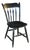 Attributed Vintage S. Bent & Bros Colonial Windsor Thumb Back Black Maple Side Chair For Sale