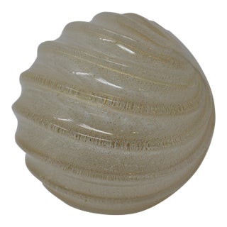 Golden Art Glass Ball For Sale