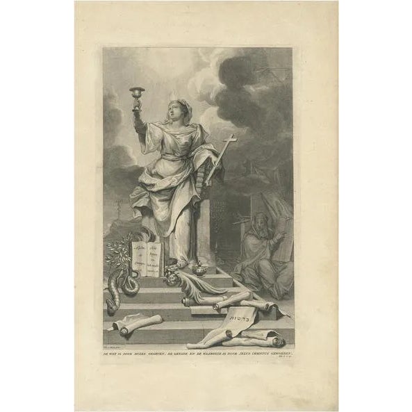 A. Calmet, The Law is Given by Moses, 1725, Print For Sale