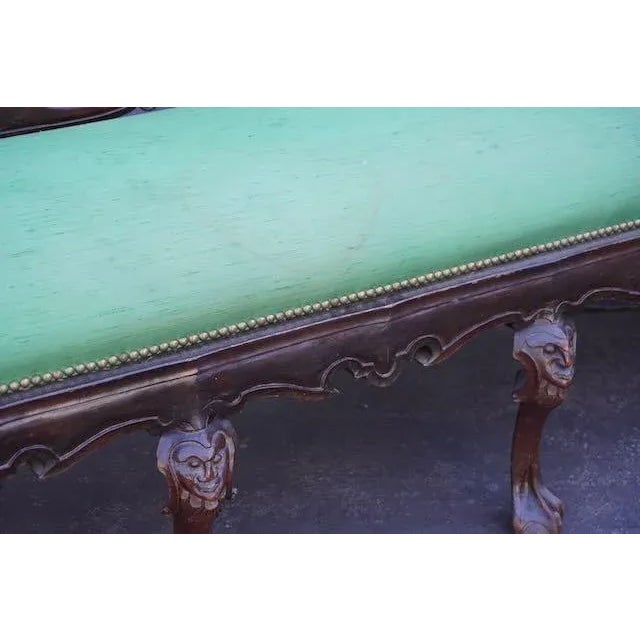 Wood 1890 Mexican Colonial Chippendale Settee For Sale - Image 7 of 9