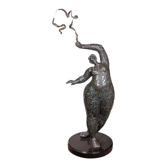 Large Scale Whimsical Dancing Lady Bronze Ramona Rowley For Sale