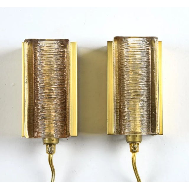 1960's Danish Vitrika Mini Gold Wall Sconces - A Pair For Sale - Image 4 of 12