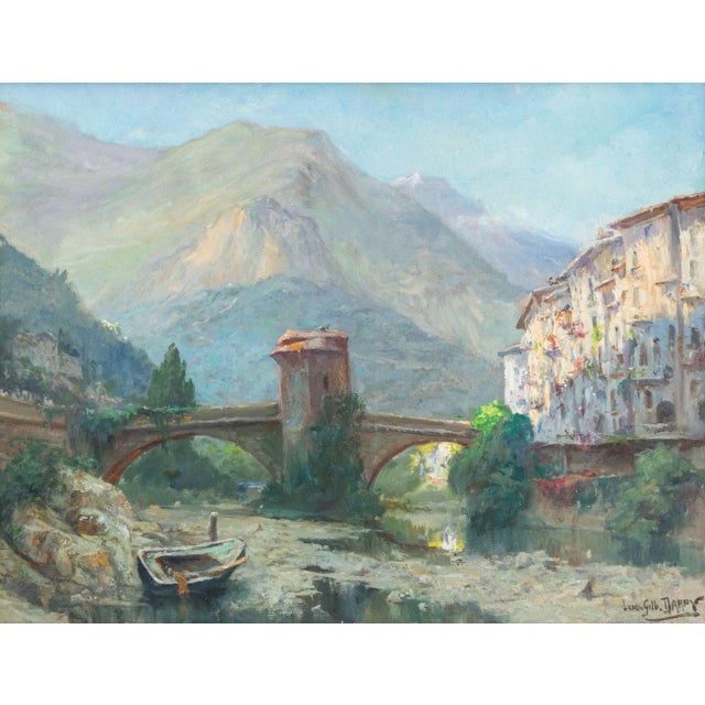 Lucien Gilbert Darpy (French, b. 1875), Old Bridge at Sospel, Oil on Canvas, early 20th century, signed "Luc. Gilb. Darpy"...