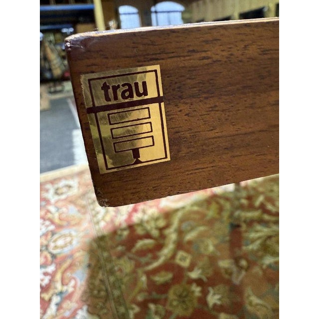 Wood Italian Dining Table in Wood and Chrome For Sale - Image 7 of 9