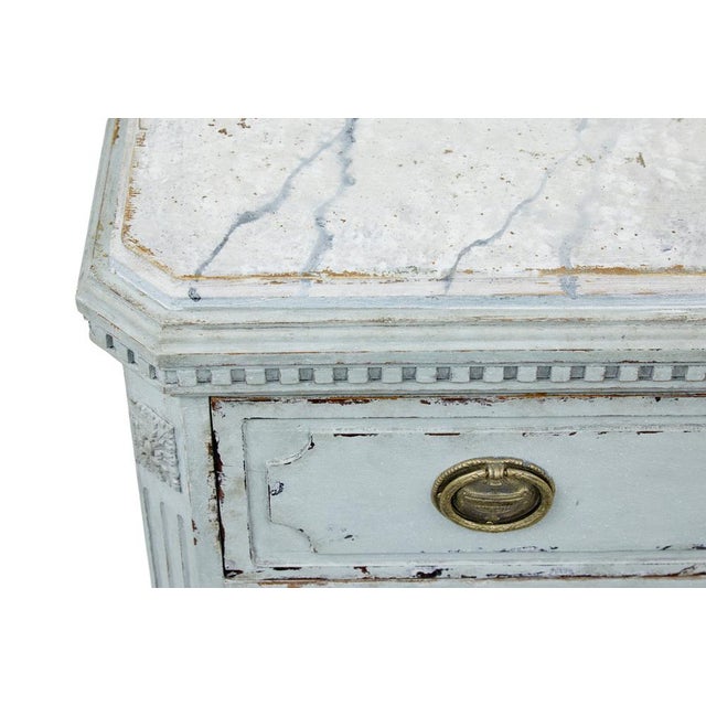 Antique Chest of Drawers with Faux Marble Tops, 1880, Set of 2 For Sale - Image 10 of 11
