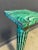Antique 19th Century French Faux Malachite Hand Painted Signed Column Pedestal For Sale - Image 9 of 12
