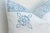 Large 24" White & Blue Jaipur Blockprint Linen Pillow Cover For Sale - Image 4 of 7