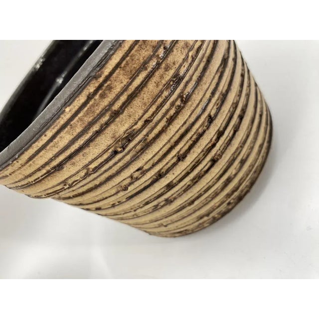 Mid-Century Modern Ceramic Flower Pots in the style of Sgrafo, Germany, 1960s, Set of 4 For Sale - Image 3 of 12