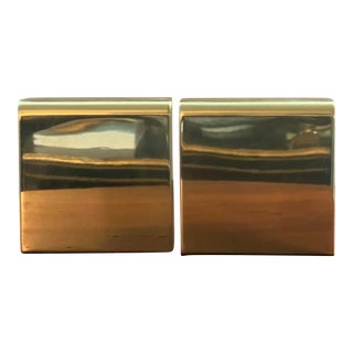 Mid-Century Brass Bookends - A Pair For Sale