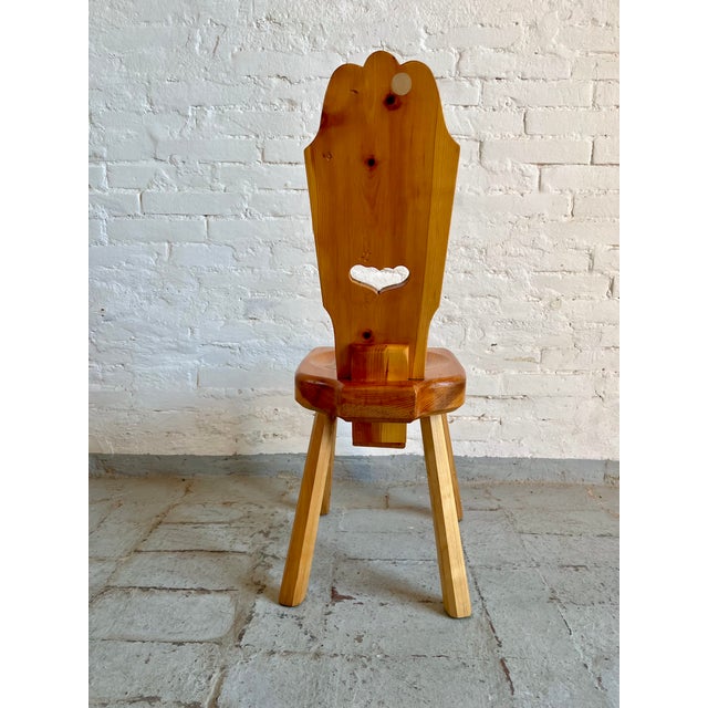 Light Yellow Rustic Wooden Chairs, Italy, Set of 4 For Sale - Image 8 of 18