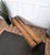 1950s Vintage Rustic Minimal Italian Waterfall Wooden Bench, 1950s For Sale - Image 5 of 9