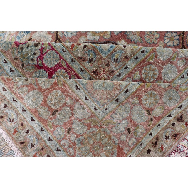 Large Persian Antique Mashad Carpet With Colorful Floral and Medallion Design 12'11 X 16'3 For Sale - Image 18 of 18