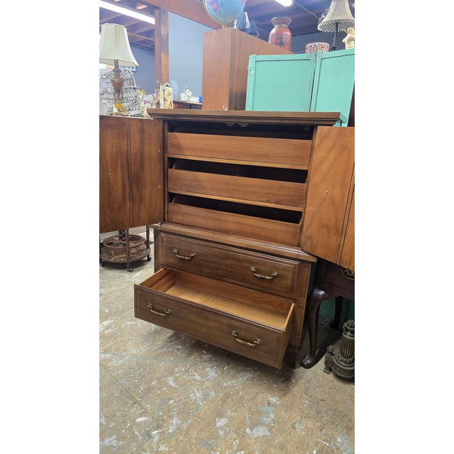 Wood 1960s Mid Century Modern, Cherry Kent -Coffey Dresser With Doors For Sale - Image 7 of 12