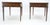 Pair Banded Top Fluted Tapered Legs One Drawer Low Profile End Tables Stands For Sale - Image 9 of 14