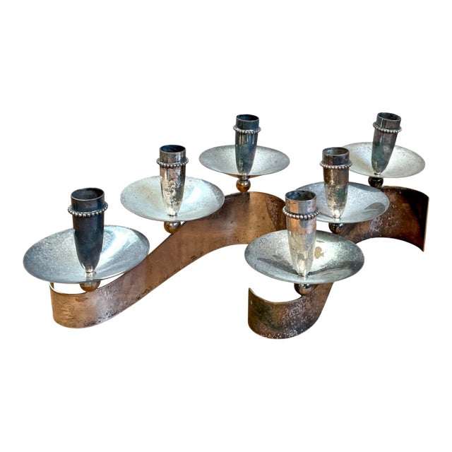 Vintage Carole Stupell for Royal Hickman Silverplate Candlesticks - A Pair For Sale