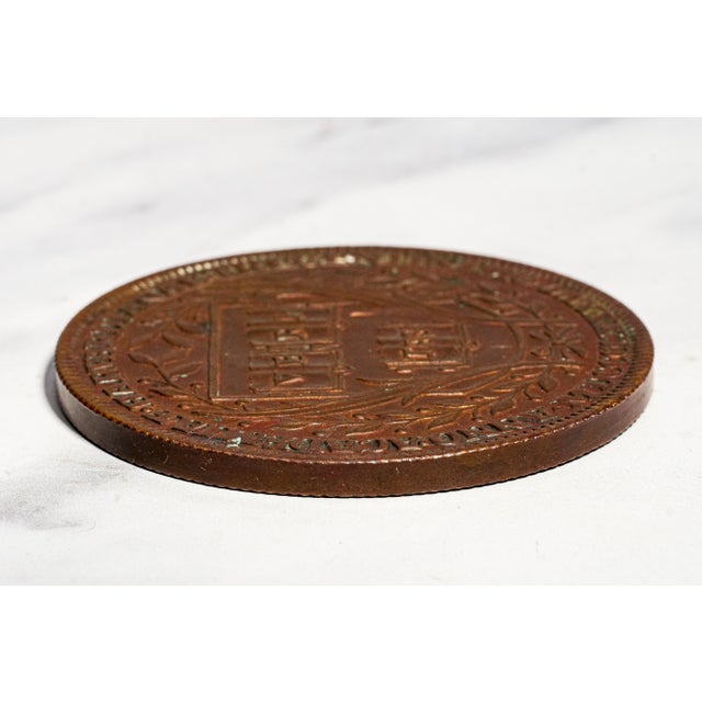 Harvard University 300th Anniversary Tercentenary Antique Medal Medallion For Sale - Image 4 of 8