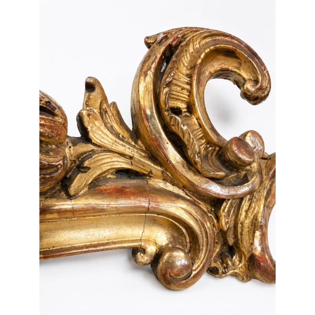 Antique French Rococo Giltwood Floor Mirror, 1800s For Sale - Image 4 of 10